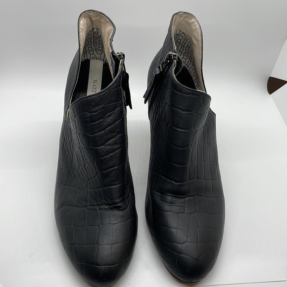 Matt Bernson Shoes Matt Bernson Jagguar Black Croc Ankle Booties size - 7 - Picture 4 of 10